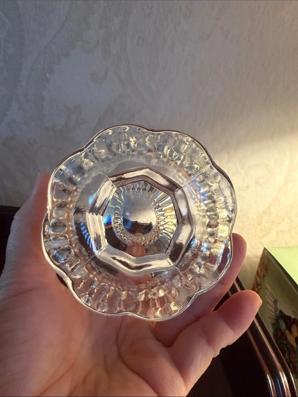 Indiana Glass fairy lamp base